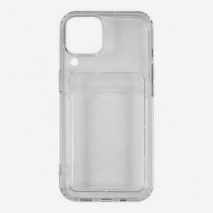 Накладка силикон iBox Crystal для Samsung Galaxy S21 FE, с кардхолдером (прозрачный)