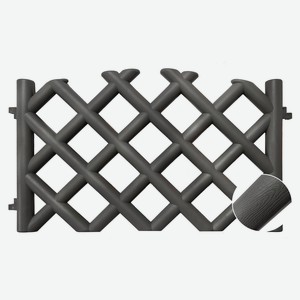 Забор Барокко графит, 41х69 см 4 шт