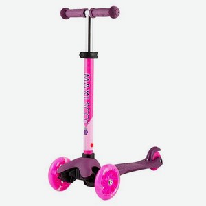Самокат Maxiscoo Baby 3-х колесный со светящимися колесами фиолетовый