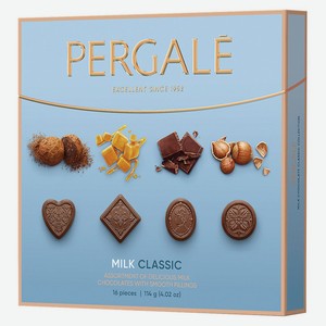 Набор конфет Pergale Коллекция молочного шоколада, 114 г