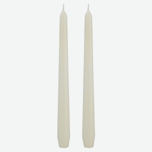 Свеча Bertek Сlassic стержни конические слоновая кость 2,1х25 см, 2 шт