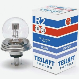 Лампа автомобильная галогенная TESLAFT 142806, R2, 12В, 40Вт, 1шт