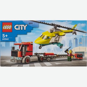 Конструктор с 5 лет 60343 Лего город грузовик для вертолета Лего к/у, 1 шт