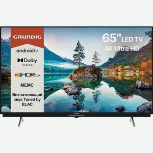 65  Телевизор GRUNDIG 65GGU7900B, 4K Ultra HD, черный, СМАРТ ТВ, Android