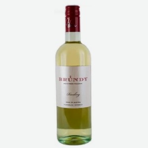 Вино Брунди Рислинг, сортовое, ординарное, полусухое, белое, 0,75л., 12,5%
