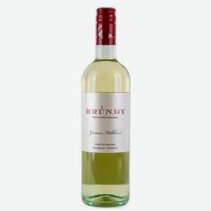 Вино Брунди Грюнер Вельтлинер, сортовое, ординарное, сухое, белое, 0,75л., 12,5%
