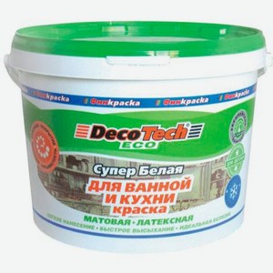 Краска Decotech Eco для ванной и кухни 3 кг