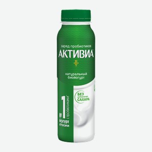 Йогурт питьевой АКТИВИА Натуральный 2,4%, 260г