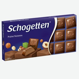 Шоколад Schogetten молочный с ореховым пролине, 100 г