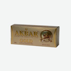 Чай Akbar Голд черный цейлонский мелкий,  25 п x 2г 