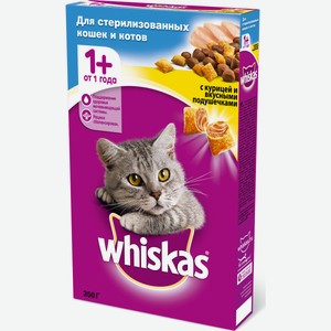 Корм для стерилизованных кошек Whiskas для профилактики мочекаменной болезни с курицей, 350 г