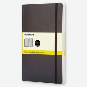 Блокнот Moleskine Classic Soft, 192стр, в клеточку, мягкая обложка, черный [qp617]
