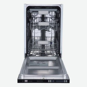 Встраиваемая посудомоечная машина ZIGMUND & SHTAIN DW 129.4509 X, узкая, полновстраиваемая, загрузка 10 комплектов, нержавеющая сталь
