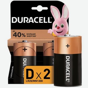 Батарейки Duracell LR20-2BL D 2шт