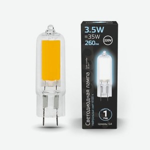 Лампа Gauss LED G4 AC220-240V 3.5W 260lm 4100K Glass 1/10/200