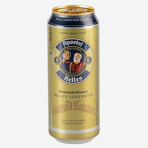 Пиво Apostel Hell светлое фильтрованное, 0.5л Германия