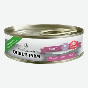 Влажный корм Duke s Farm из утки с брусникой и шпинатом для кошек 100 г
