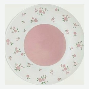Тарелка обеденная Pasabahce Pink City 26 см бело-розовая