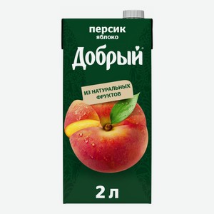 Нектар Добрый персик-яблоко детский 2 л