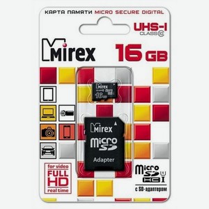 карта памяти Mirex microsd 16Gb (class 10)