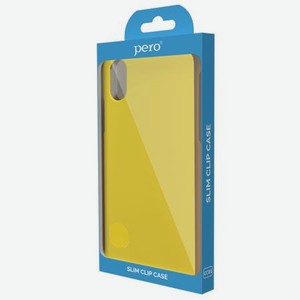 Клип-кейс PERO софт-тач для Samsung A11/M11 жёлтый