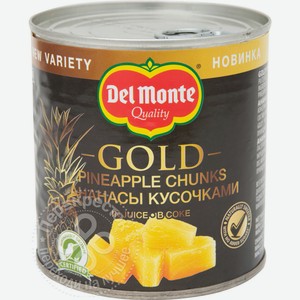 Ананасы Del Monte Gold кусочки в соке, 435г