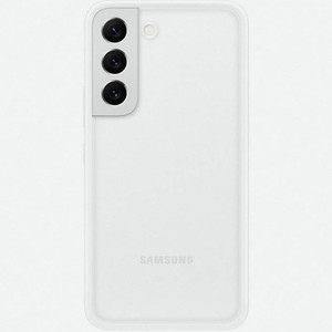 Чехол Samsung Frame S22 прозрачный с белой рамкой (EF-MS901)