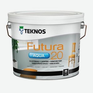 Краска полуматовая бесцветная Teknos Futura Aqua 20 РМ3 3/2,7 л