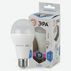 Лампа ЭРА LED A65-19W-840-E27 груша холодный свет