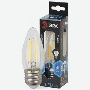 Лампа ЭРА F-LED B35-7w-840-E27 филаментная свечка холодный свет