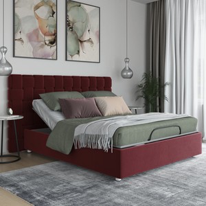 Lazurit Кровать для основания Royal Sleep System Брианна Красный 2070 мм 1550 мм 800 мм