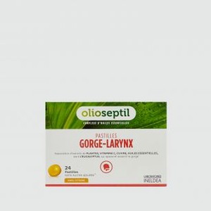 Пастилки для горла OLIOSEPTIL Gorge-larynx - 24 Throat Larynx Losanges - Honey/lemon 24 шт
