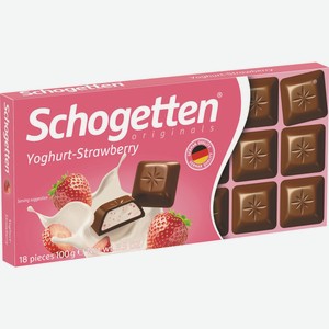 Шоколад Шогеттен Молочный С Клубничным Йогуртом 100г