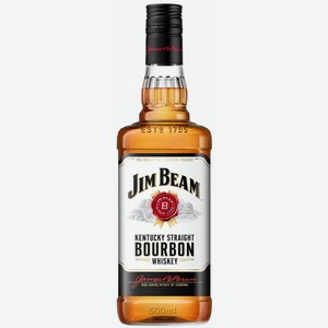 Виски Jim Beam Bourbon White Label, 0.5л США