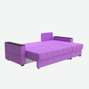 Орматек Угловой диван-кровать Dusseldorf (Ткань: Велюр Enigma 27 Ярко-фиолетовый) 143x202