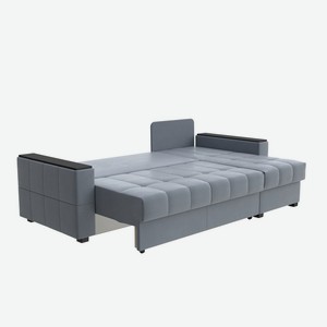 Орматек Угловой диван-кровать Dusseldorf (Ткань: Велюр Forest 17 Серый) 143x202