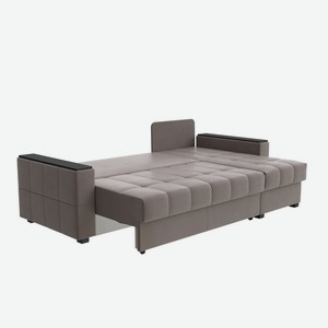Орматек Угловой диван-кровать Dusseldorf (Ткань: Велюр Forest 16 Коричневый) 143x202