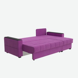 Орматек Угловой диван-кровать Dusseldorf (Ткань: Велюр Enigma 32 Фиолетовый) 143x202