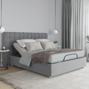 Lazurit Кровать для основания Royal Sleep System Брианна Серый 2070 мм 1550 мм 800 мм
