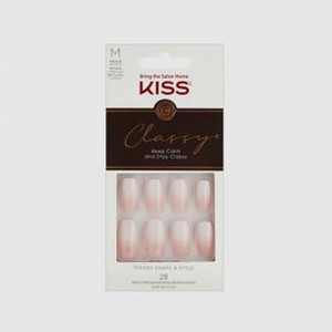Набор накладных ногтей с клеем максимальной длины KISS NEW YORK PROFESSIONAL Eternal Classics 28 шт