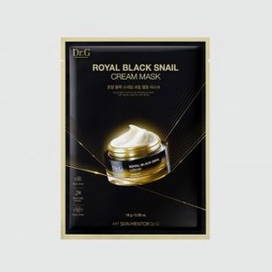Антивозрастная тканевая маска с муцином улитки DR.G Royal Black Snail Cream Mask 1 шт