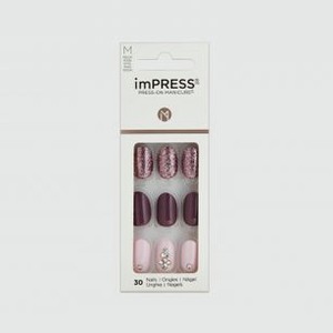 Накладные ногти KISS NEW YORK PROFESSIONAL Impress Manicure Accent Purple Kaleidoscope 30 шт