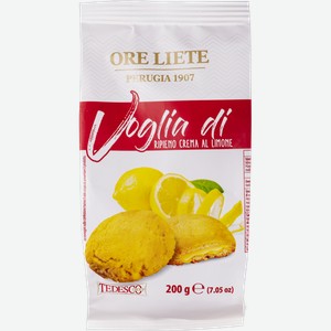 Печенье с начинкой Оре Лиете из Умбрии с лимонным кремом Тедеско м/у, 200 г