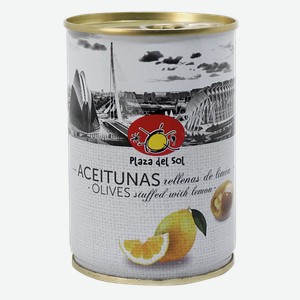 Оливки с лимоном Плаза дель Соль из Аликанте Плаза Дель Соль ж/б, 280 г