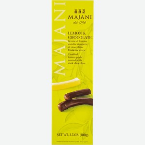 Конфеты в горьком шоколаде Маджани лимонные цукаты Маджани м/у, 100 г