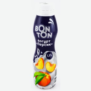 Йогурт питьевой с персиком Bon Ton 1,5% 250г