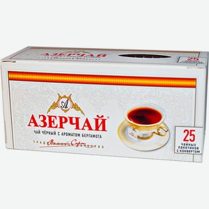 Чай Азерчай Бергамот черный 25 пак*2г