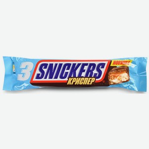 Шоколадный батончик криспер Snickers 60 г