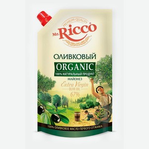 Майонез оливковый Organic Mr.Ricco 67% 400мл