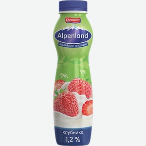 Йогуртный напиток Ehrmann Alpenland 1,2% 290г клубника